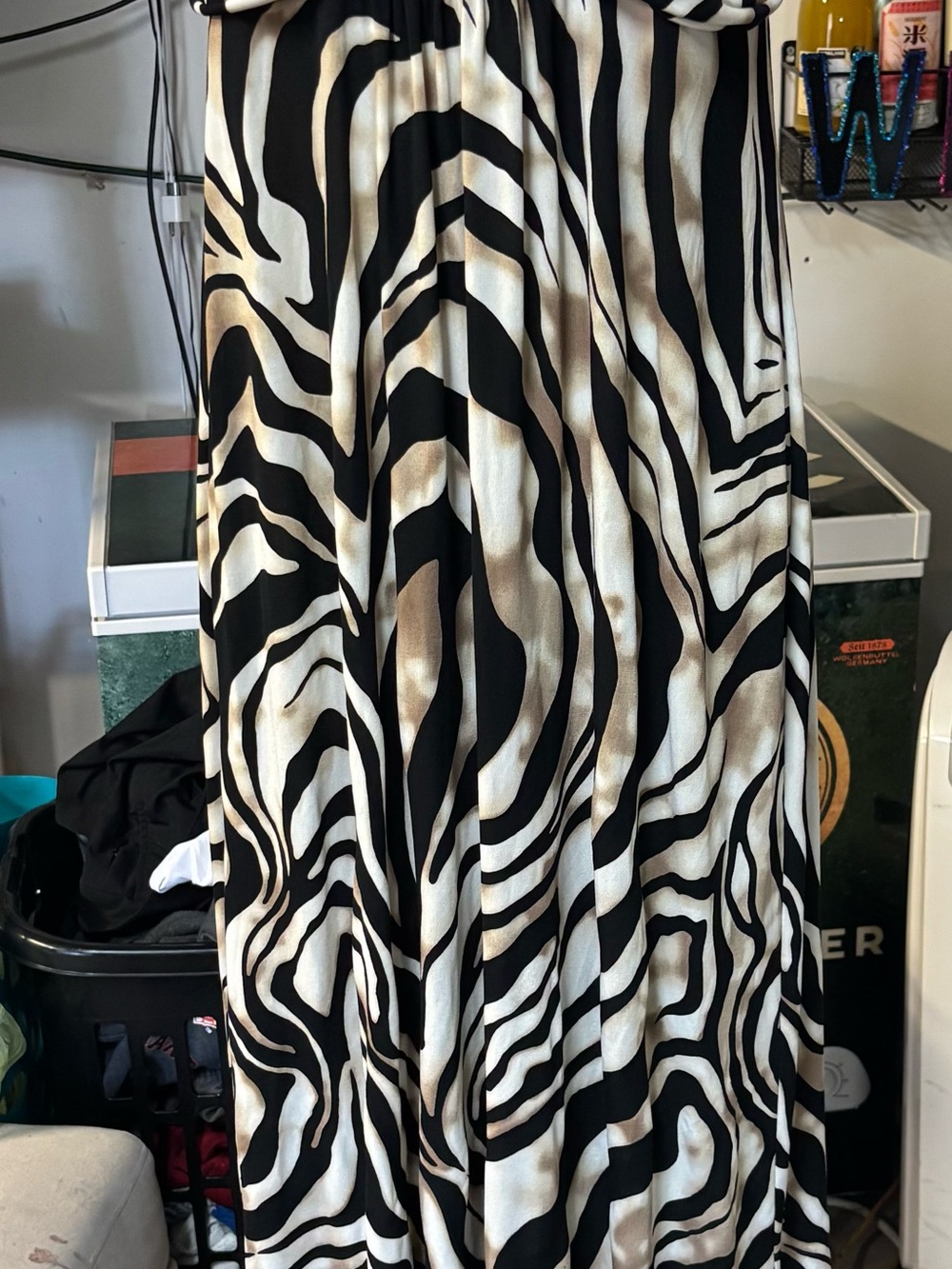 Maxi Skirt in Black and Cream